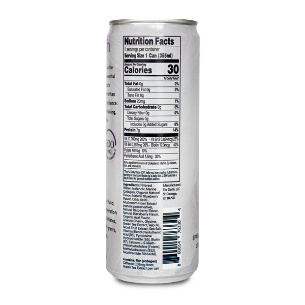 dóttir Icelandic Marine Collagen Sparkling Caffeinated Drink (12-Pack)